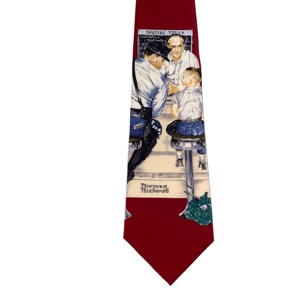 NORMAN ROCKWELL The Saturday Evening Post Vintage Mens Tie